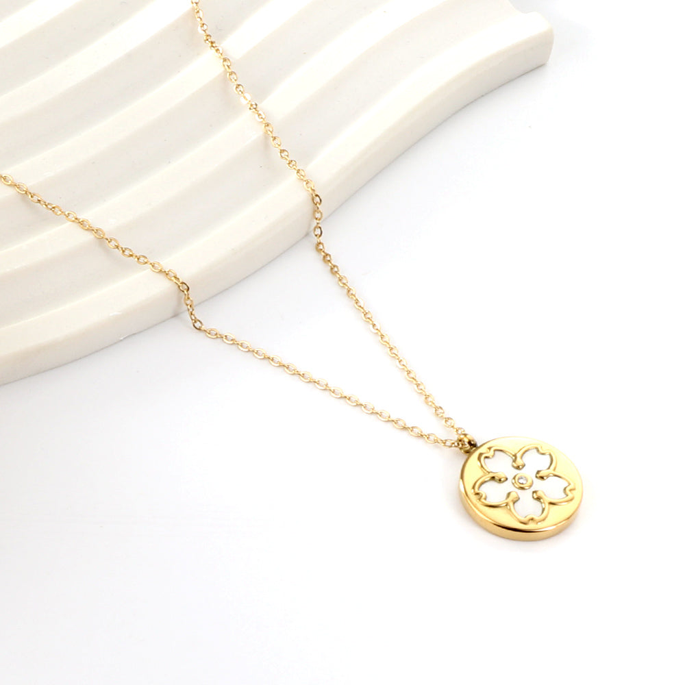 Wholesale 18K Gold Clover Design Necklace Delicate Style