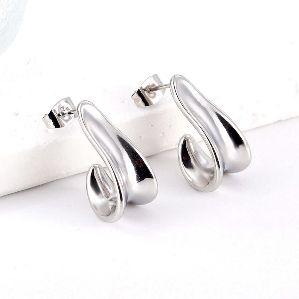 Bulk 18K Gold Irregular Stud Earrings Hypoallergenic