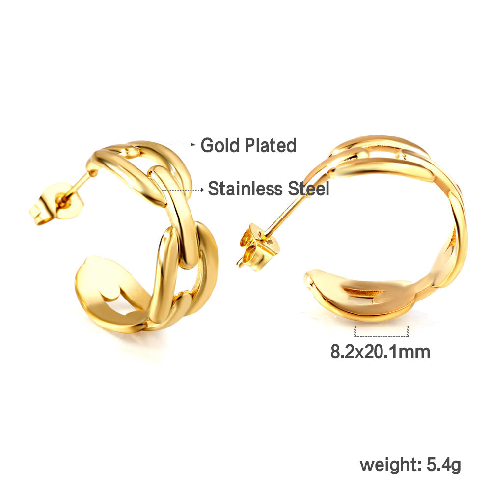 Wholesale Cross - Detail Gold Earrings for Fashion Retailers Chic Style