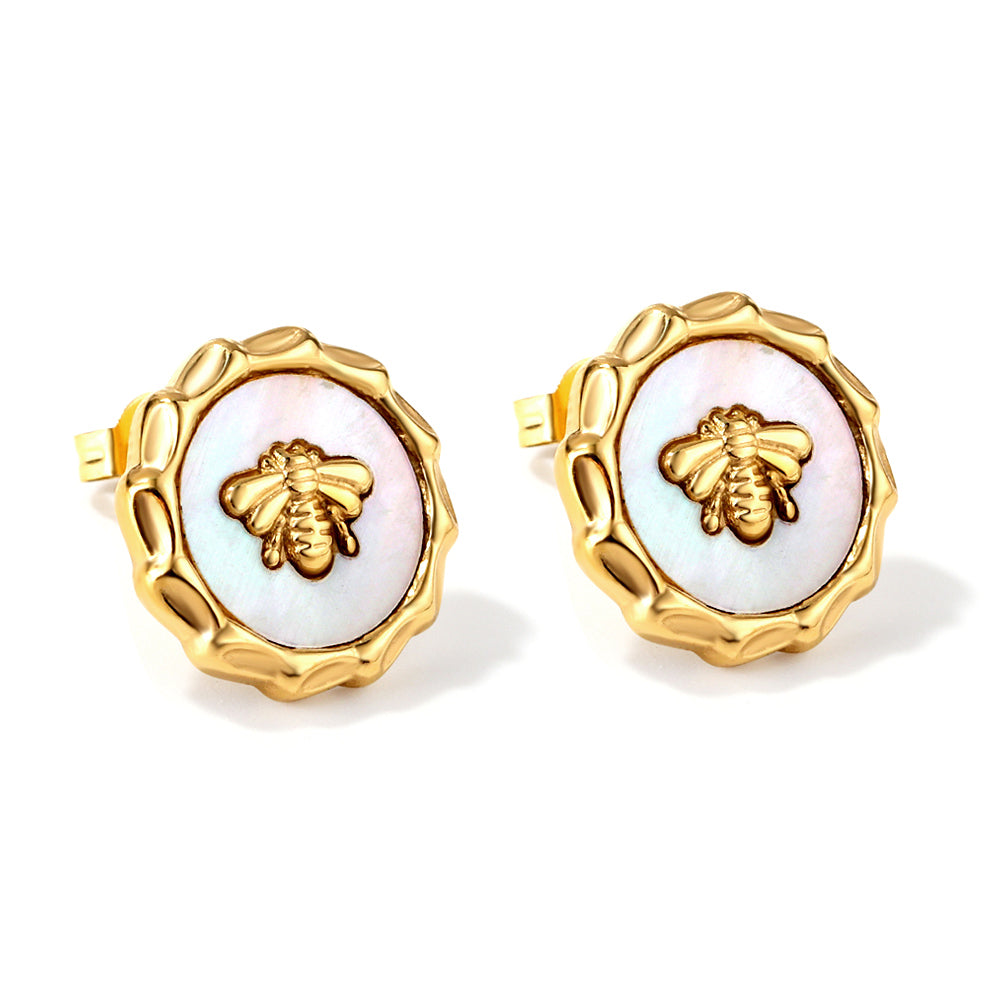 Bulk 18K Gold Bee - shell Ring Elegant Craftsmanship