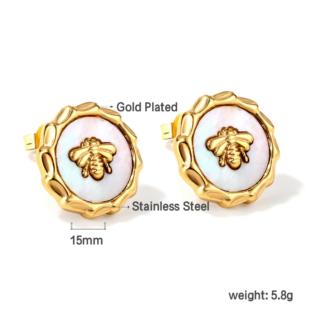 Bulk 18K Gold Bee - shell Ring Elegant Craftsmanship