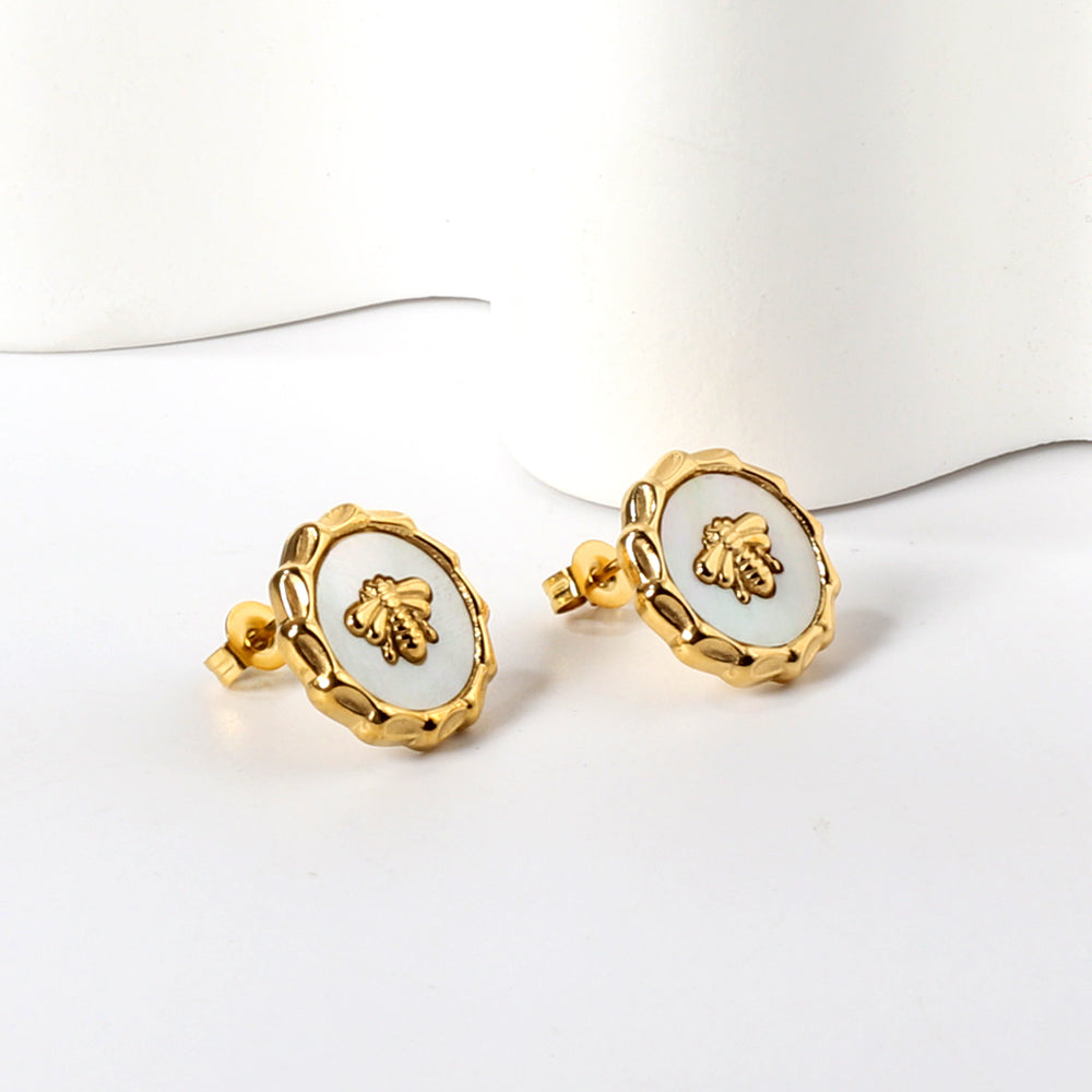 Bulk 18K Gold Bee - shell Ring Elegant Craftsmanship