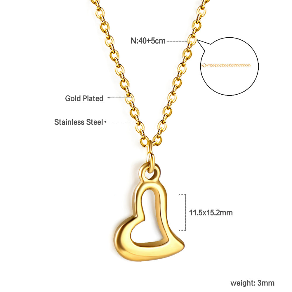 Wholesale Stainless Steel Gold Tone Bell - shaped Pendant Necklace Playful Style