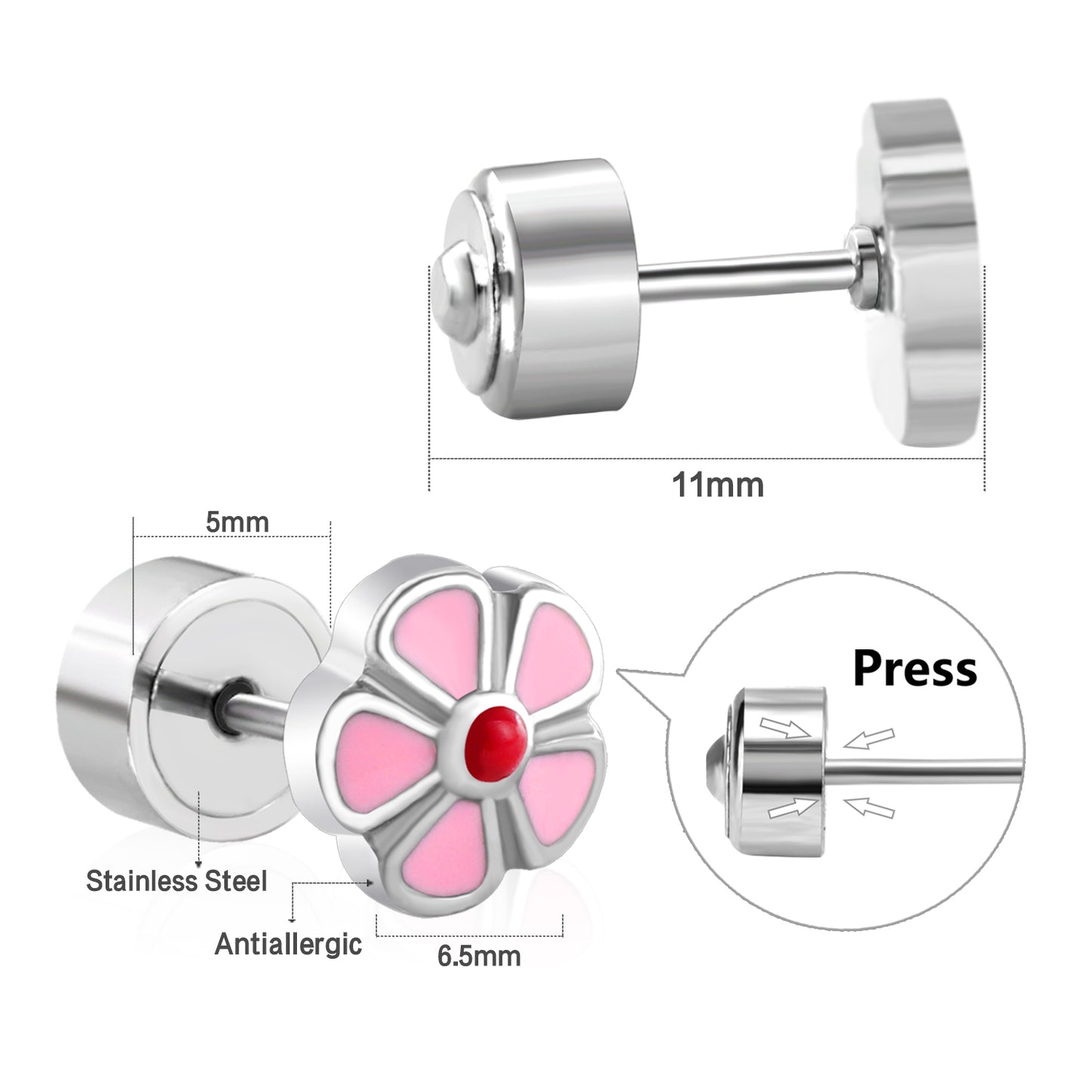 Wholesale Blossom Stud Earrings Soft Romance
