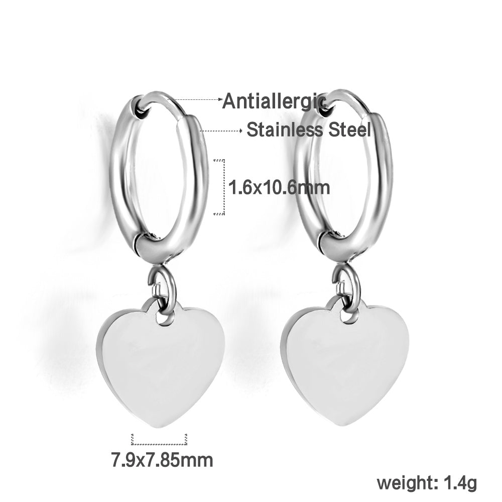 Wholesale 18K Gold Heart Hoop Earrings