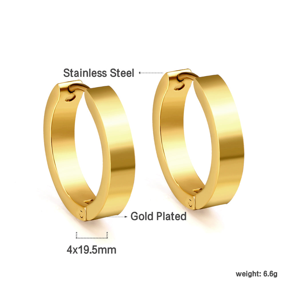 Wholesale Sleek Simple Gold Hoop Earrings for Jewelry Suppliers