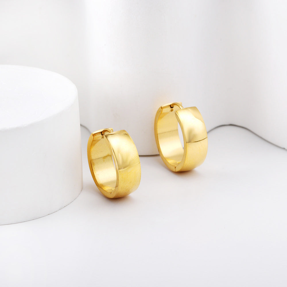 Wholesale 18K Gold Simple Hoop Earrings Classic Design
