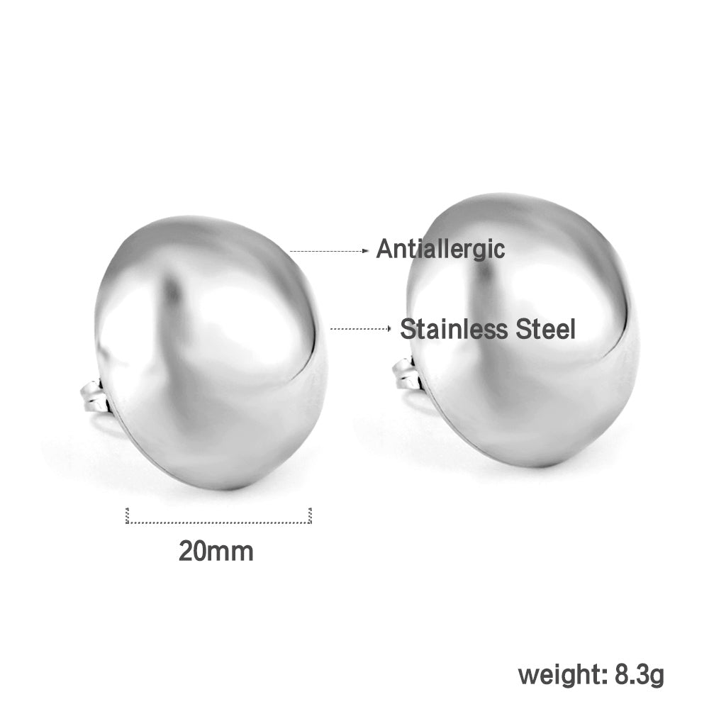 Wholesale 18K Gold Round Stud Earrings Simple Elegance