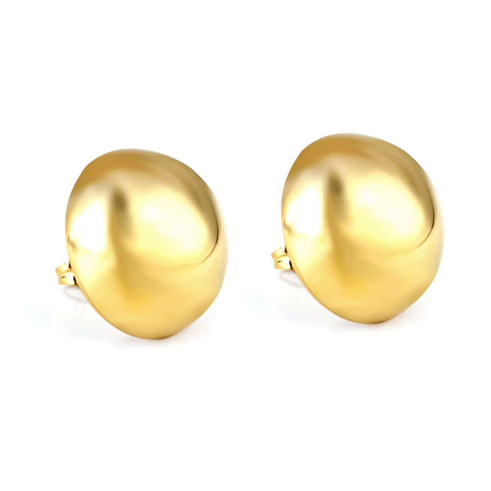 Wholesale 18K Gold Round Stud Earrings Simple Elegance