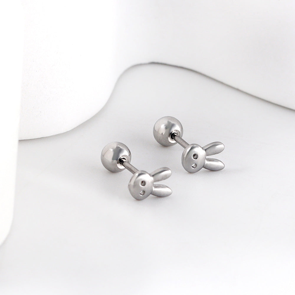 Wholesale 18K Gold Rabbit Stud Earrings Adorable Design