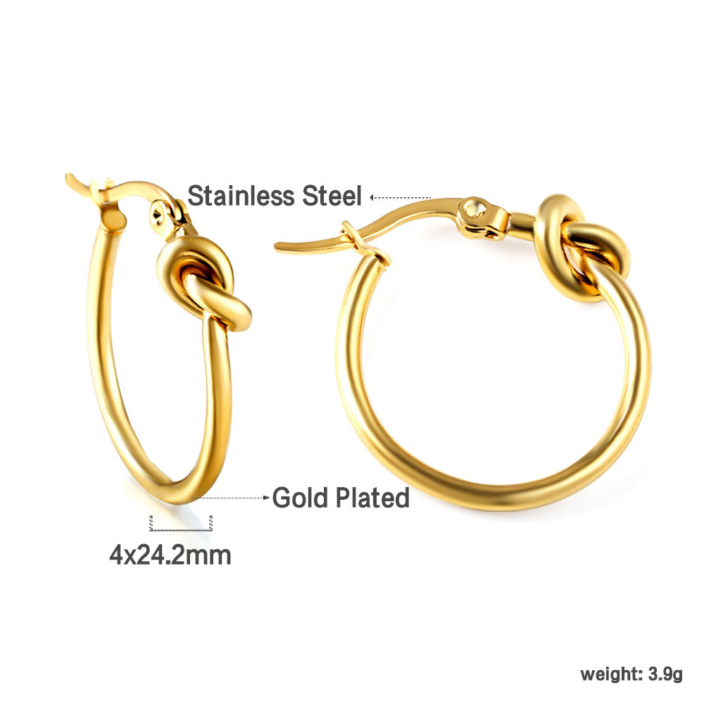 Wholesale Chain - Linked Gold Hoop Earrings for Fashion Distributors