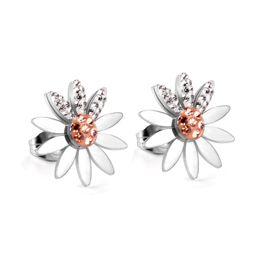 Bulk 18K Gold Daisy Studs Floral Design