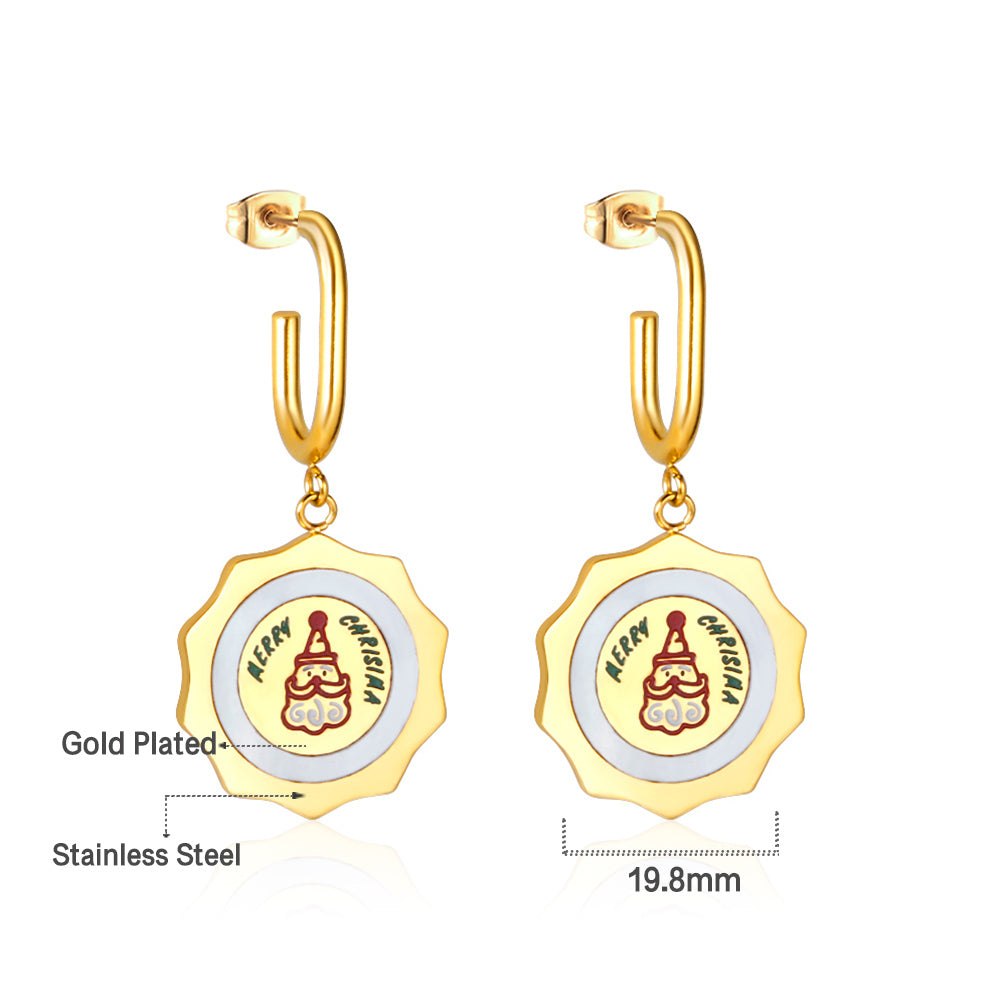 Bulk 18K Gold Christmas Tree Stud Earrings