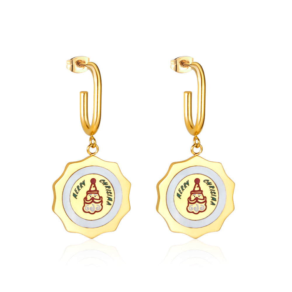 Bulk 18K Gold Christmas Tree Stud Earrings