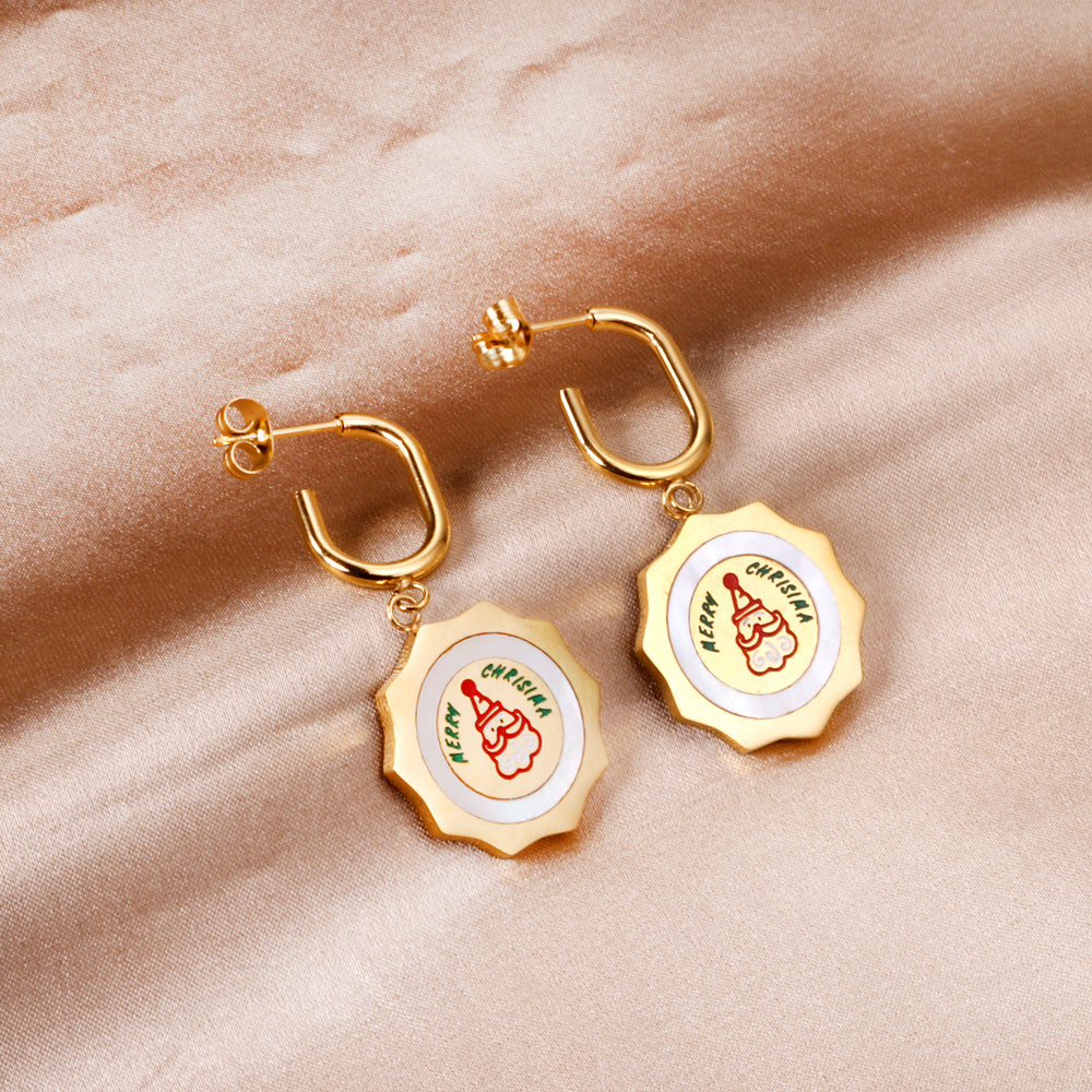 Bulk 18K Gold Christmas Tree Stud Earrings