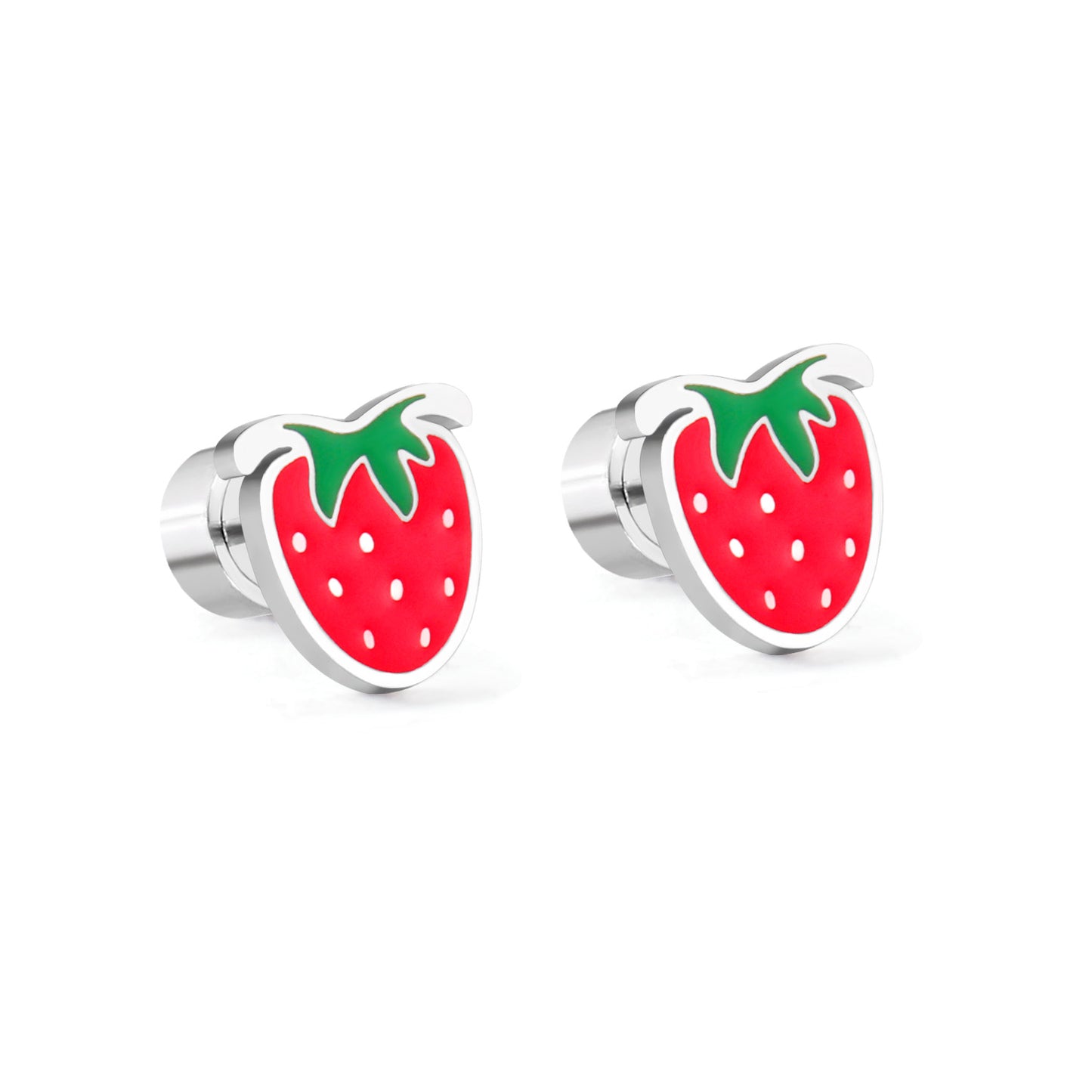 Bulk Strawberry Stud Earrings Playful Sweetness