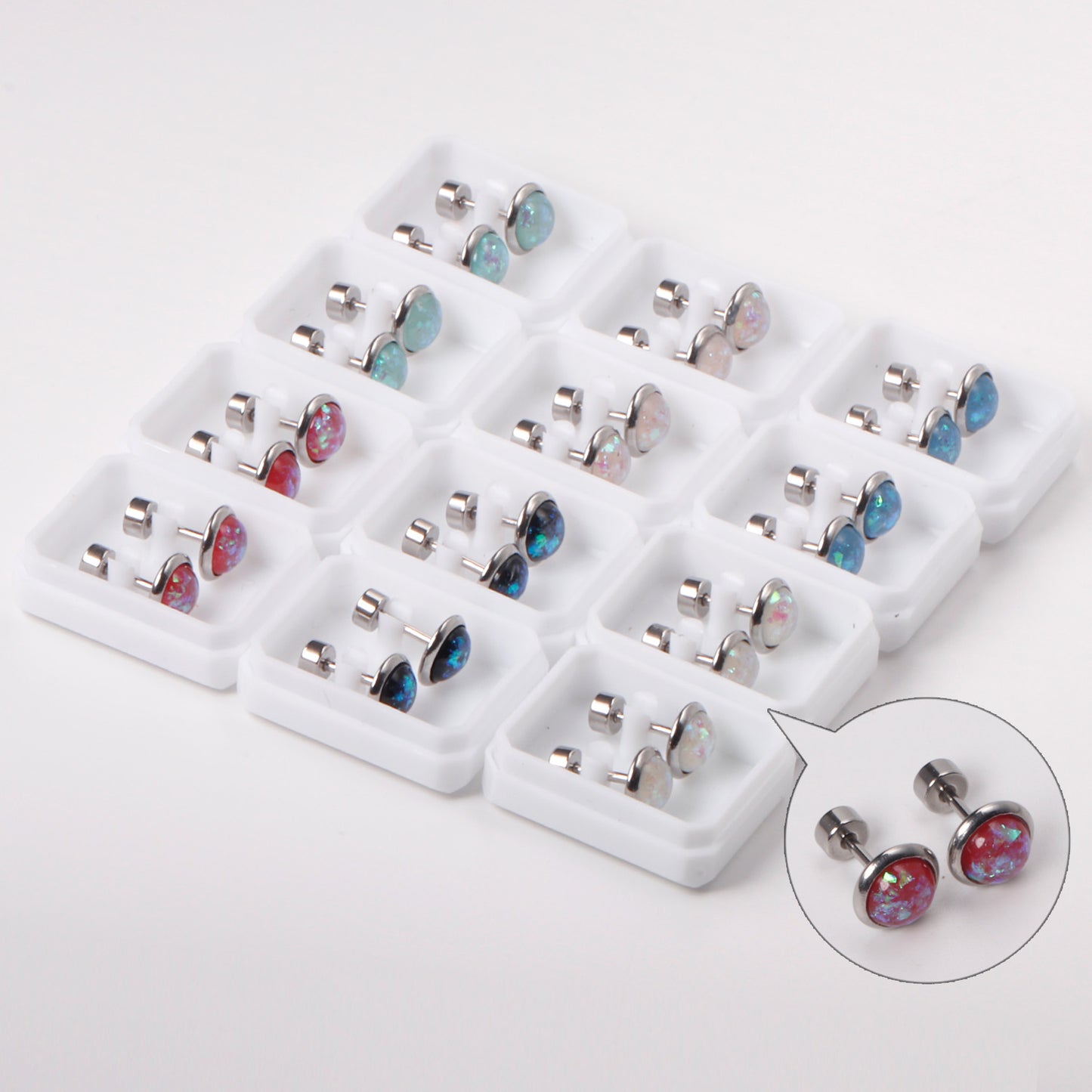 Wholesale Colorful Floral Studs Springtime Bloom