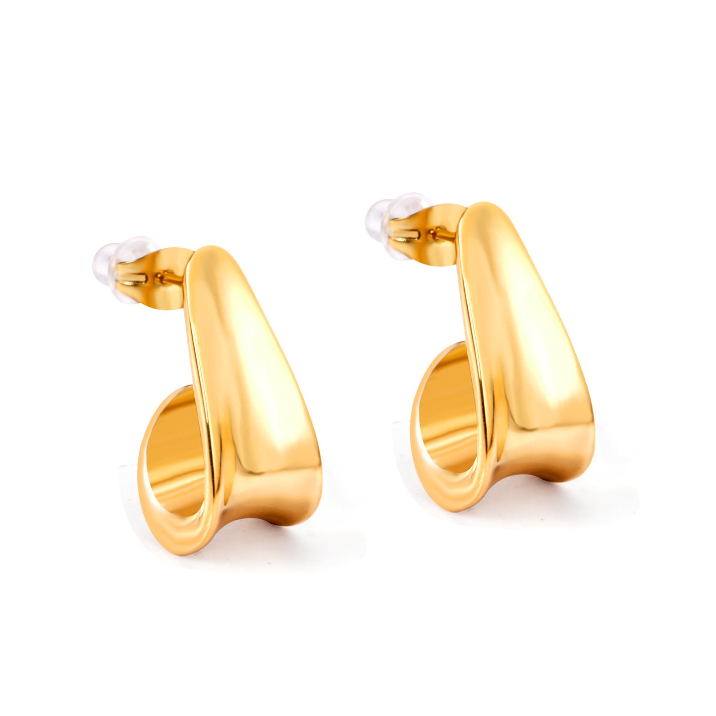 Bulk 18K Gold Irregular Stud Earrings Hypoallergenic