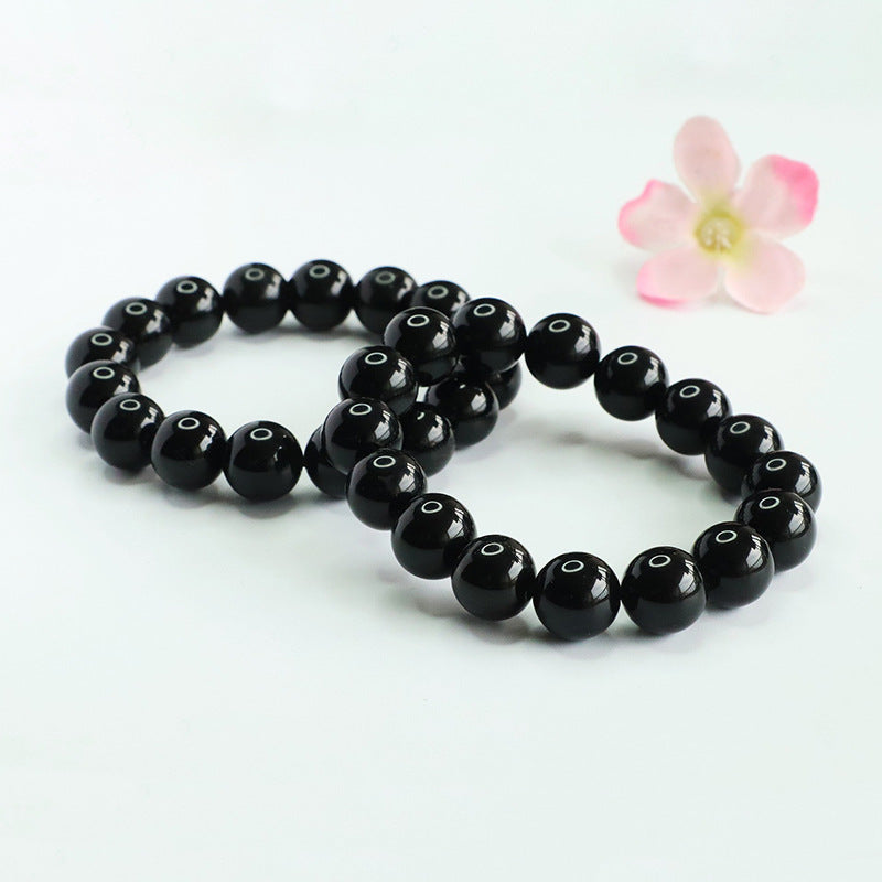 Wholesale Carved Black Obsidian Bracelets | Bulk Protective Mantra Jewelry Supplier