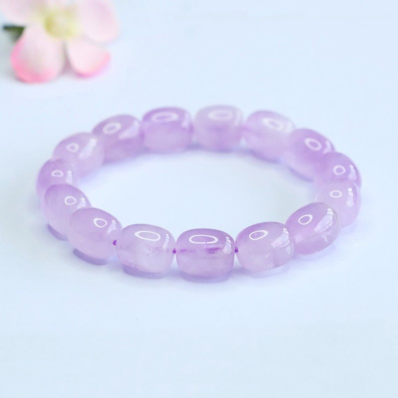Artisan Carved Square Amethyst Bracelet | Geometric Gemstone Wholesale