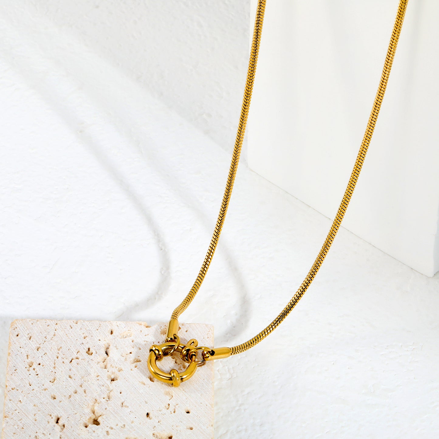 Tarnish Free Heavy Weight 304L Steel 2mm Square Snake Chain Necklaces 45cm