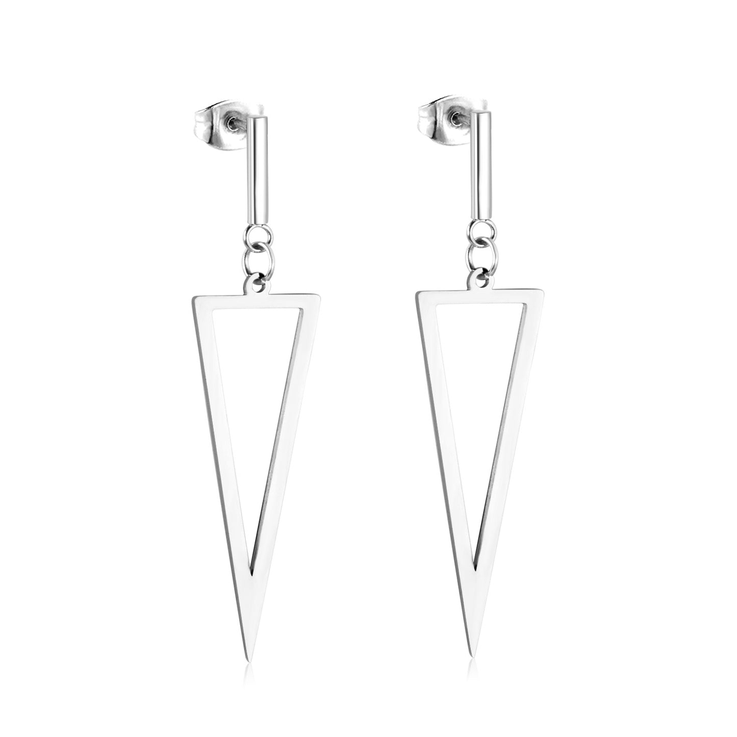 Wholesale 18K Gold Triangle Stud Earrings