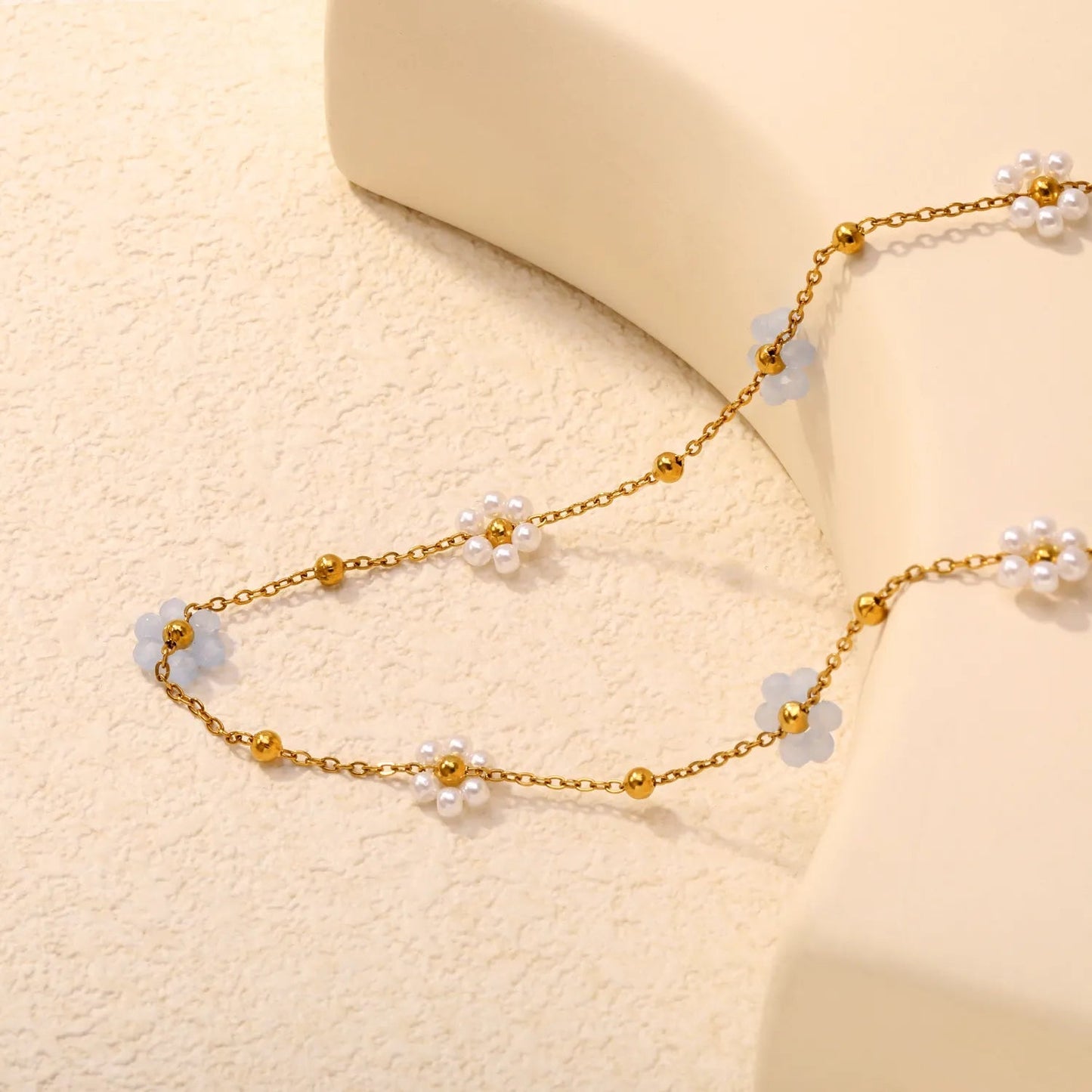 Wholesale Stainless Steel Flower Necklace | Summer Beach Jewelry Bulk