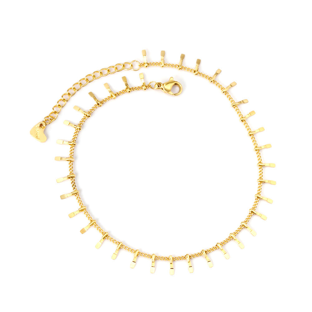 bar pendant anklet linear