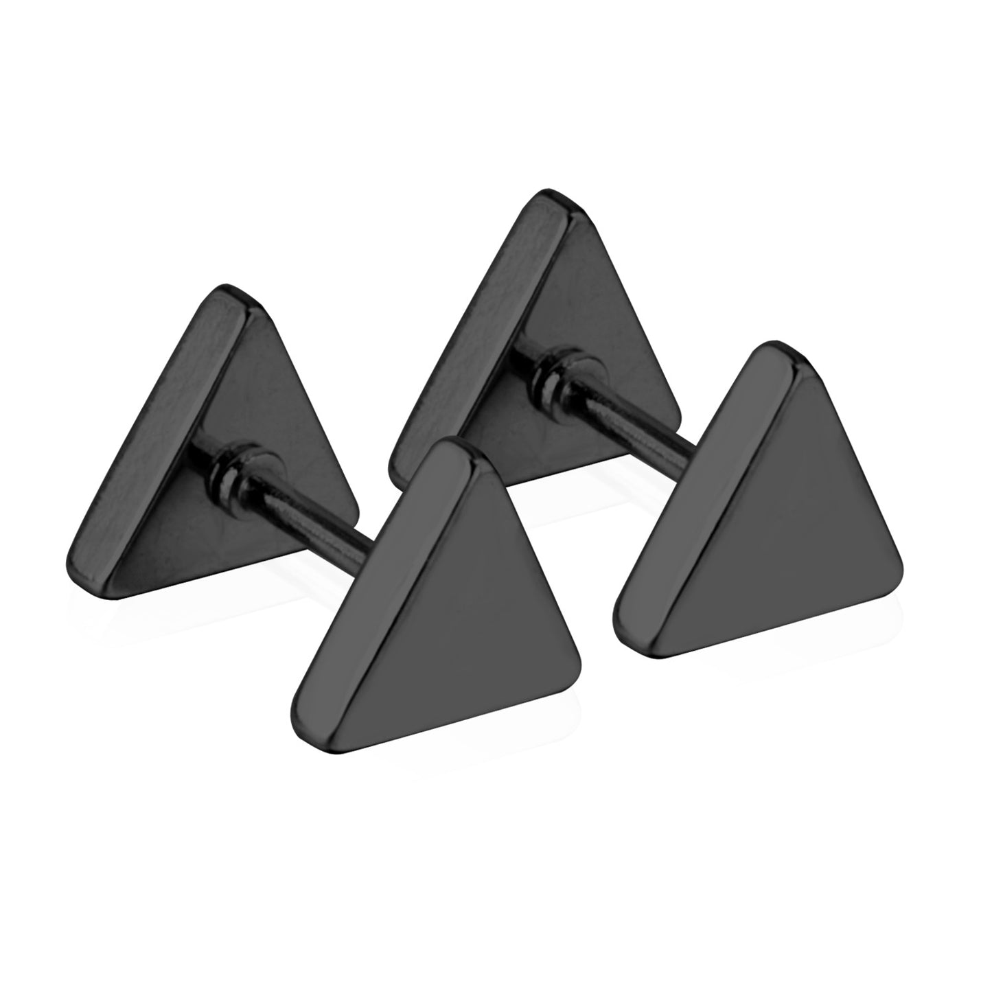 Wholesale Black Triangular Stud Earrings
