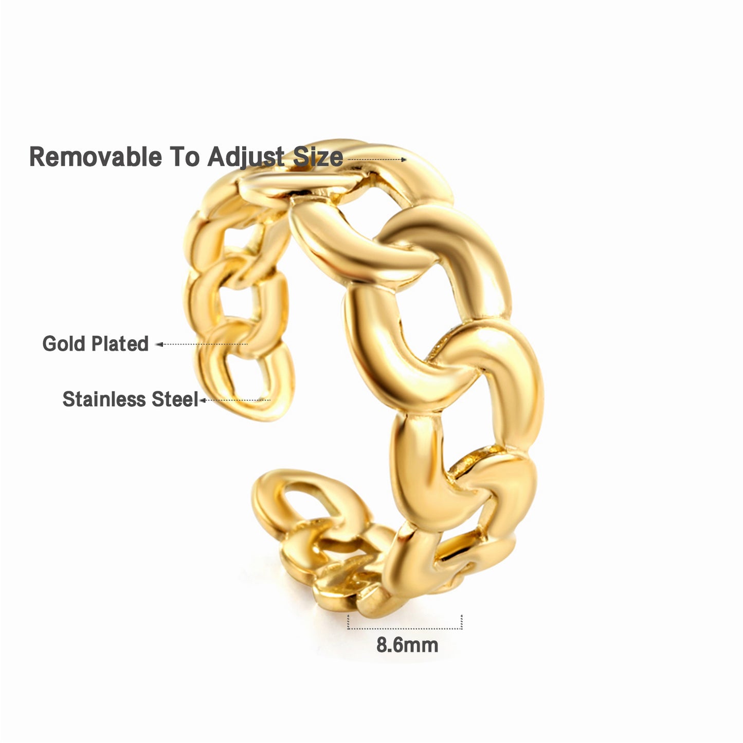 gold-plated-chain-ring-interlocking-design-wholesale-Size Chart
