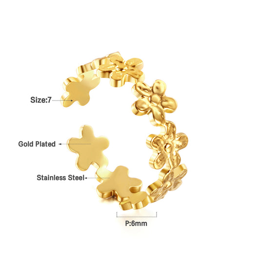 gold-plated-floral-cluster-ring-dimensional-Size Chart