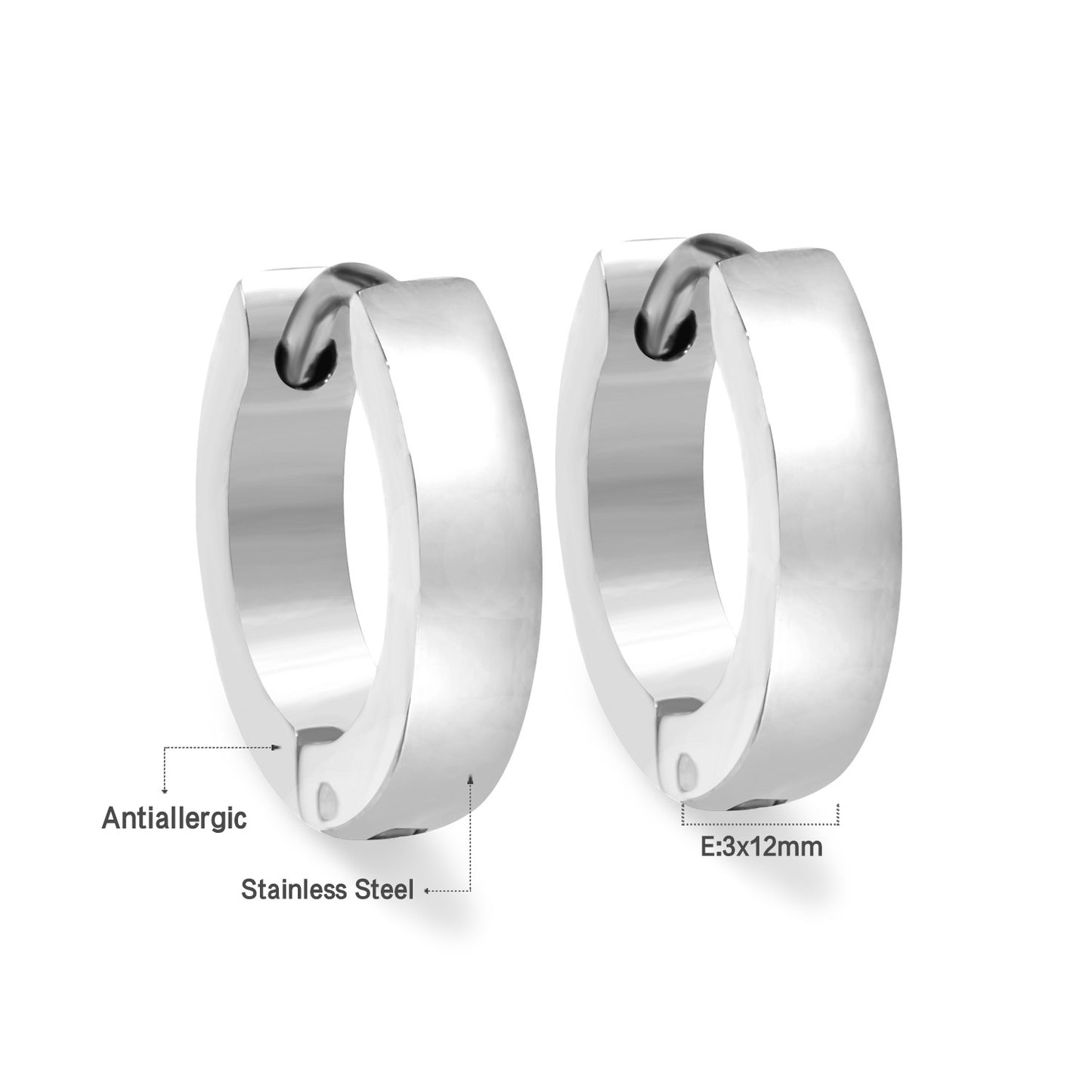 Wholesale 18K Gold Smooth Hoop Earrings Simple Design