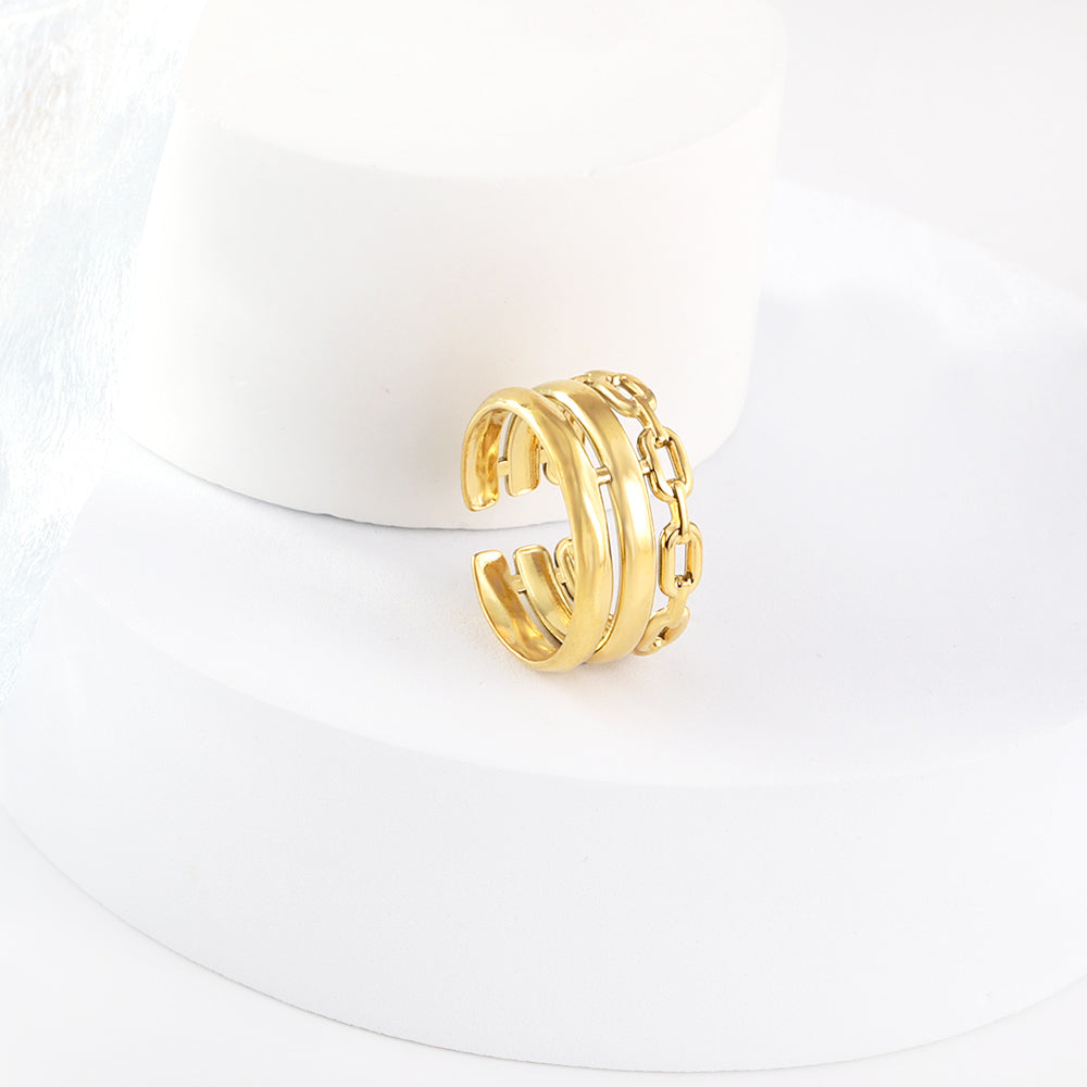 layered open ring styling light white environment modern streetwear jewelry
