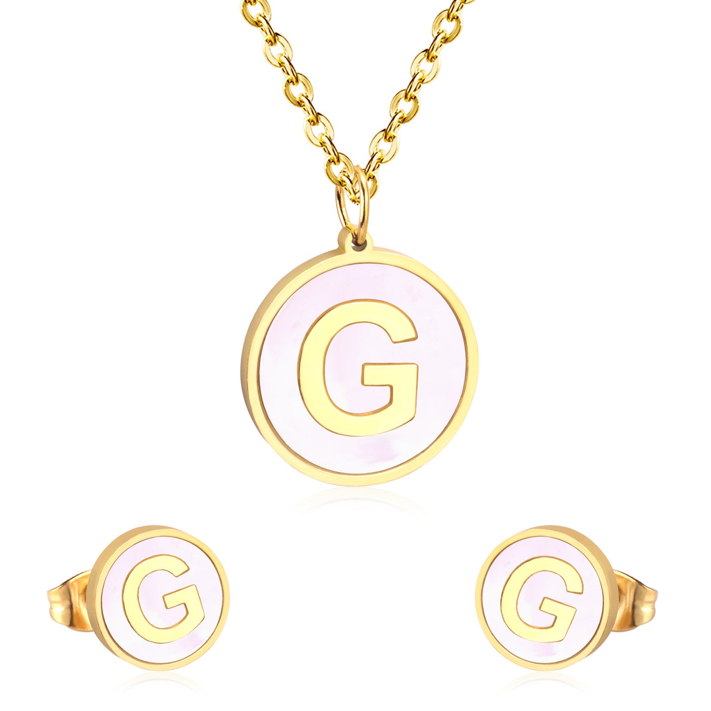 letter a jewelry gold stainless-G
