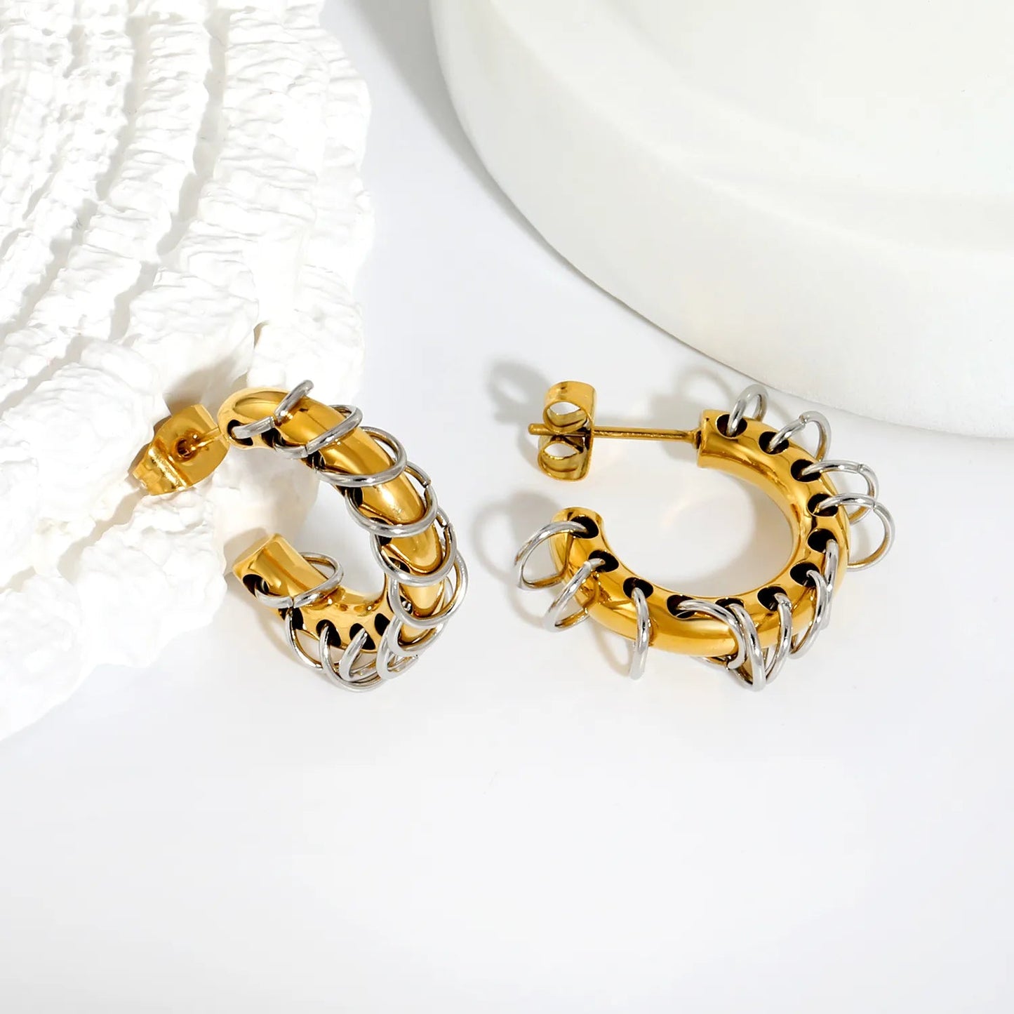 Wholesale 6mm thickness tube hanging metal ring tassel jewelry