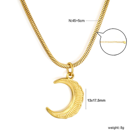 Wholesale French Vintage Sunburst Crescent Moon Pendant Jewelry