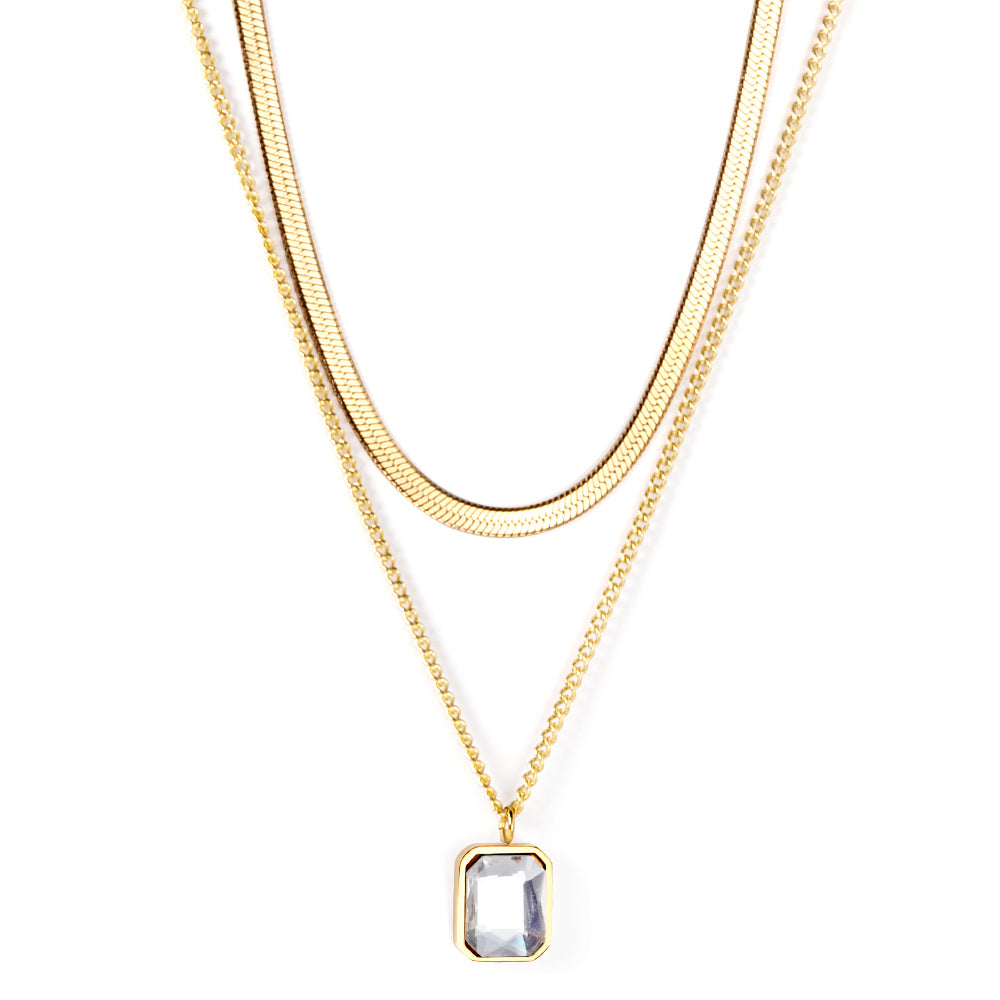 square-diamond-pendant-snake-chain-18kgold
