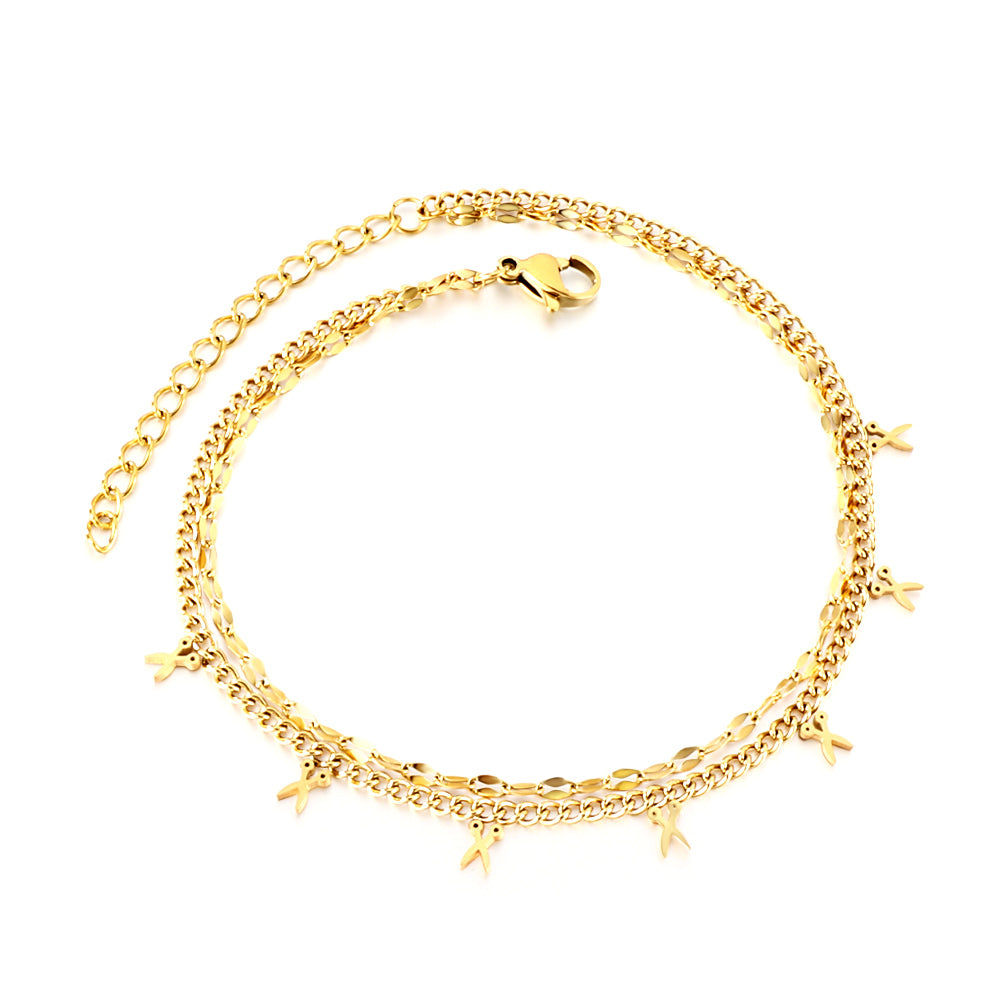 star twin chain anklet