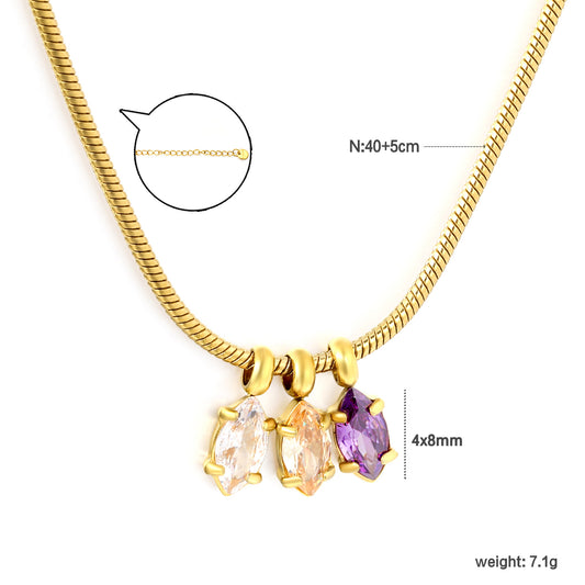Dopamine Glamour Meets Liquid Smooth Flat Gold Snake Chain