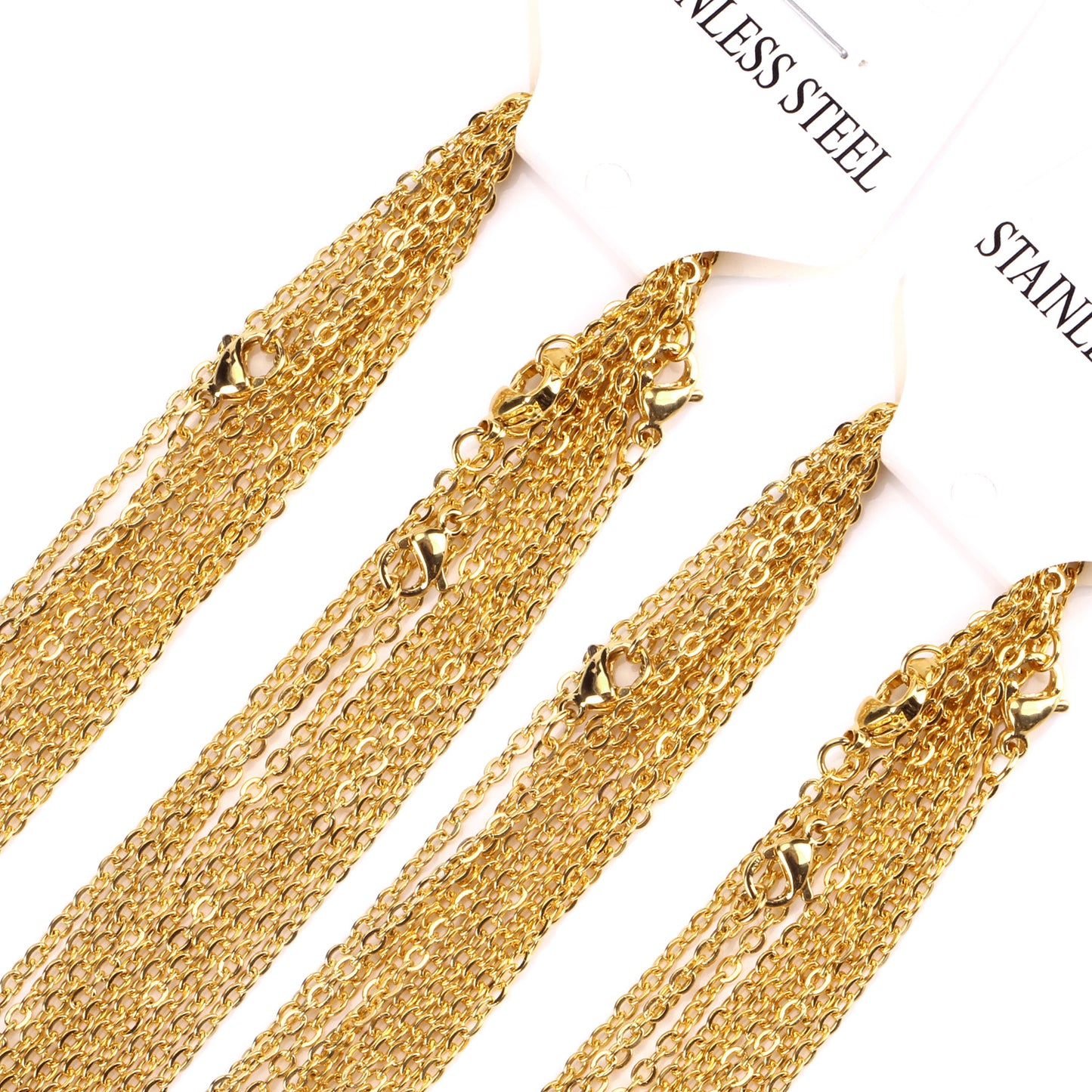 10pcs Gold - Tone Chain Collection Versatile Jewelry Basics