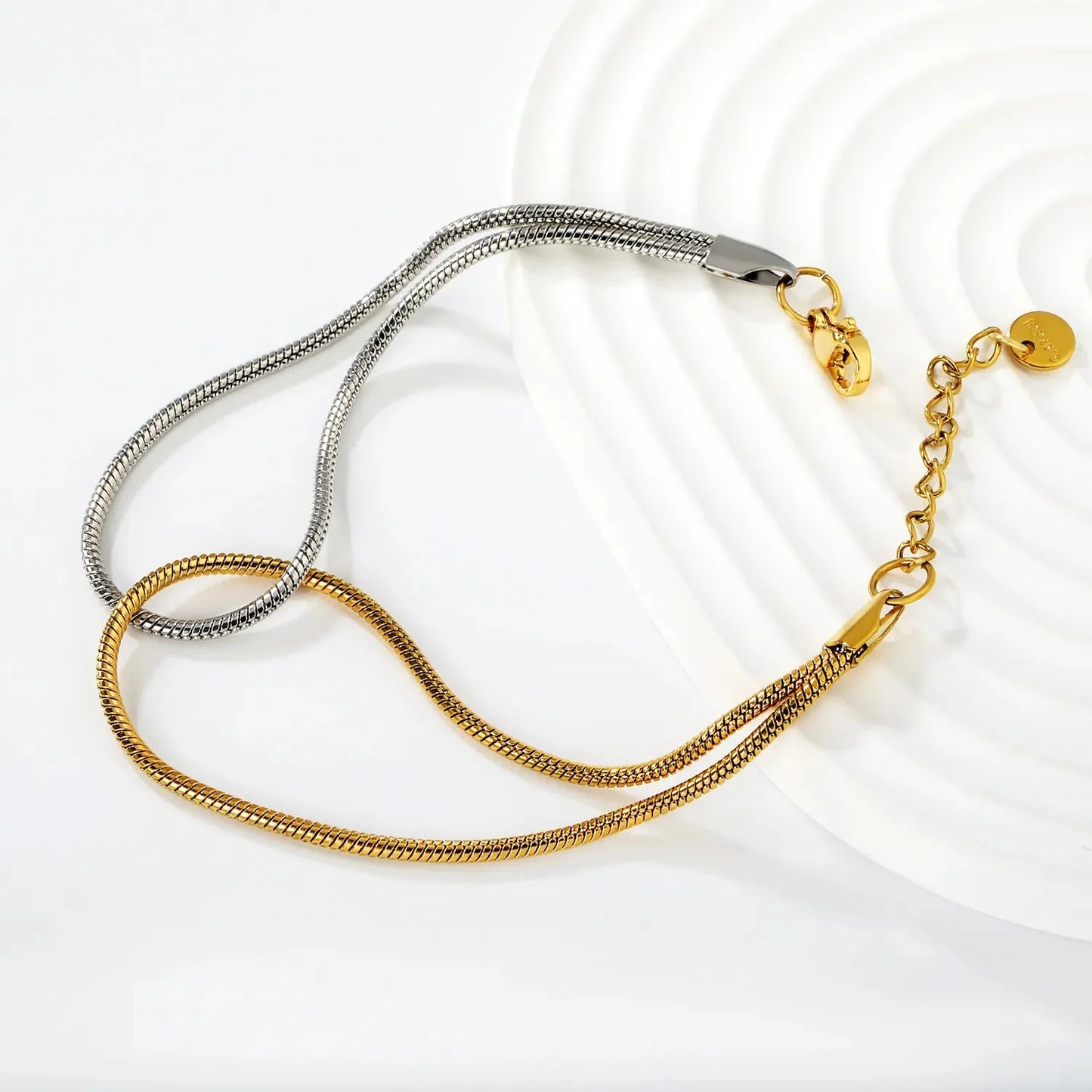 Minimalist 304L Stainless Steel Snake Bracelet | Daily Essentials