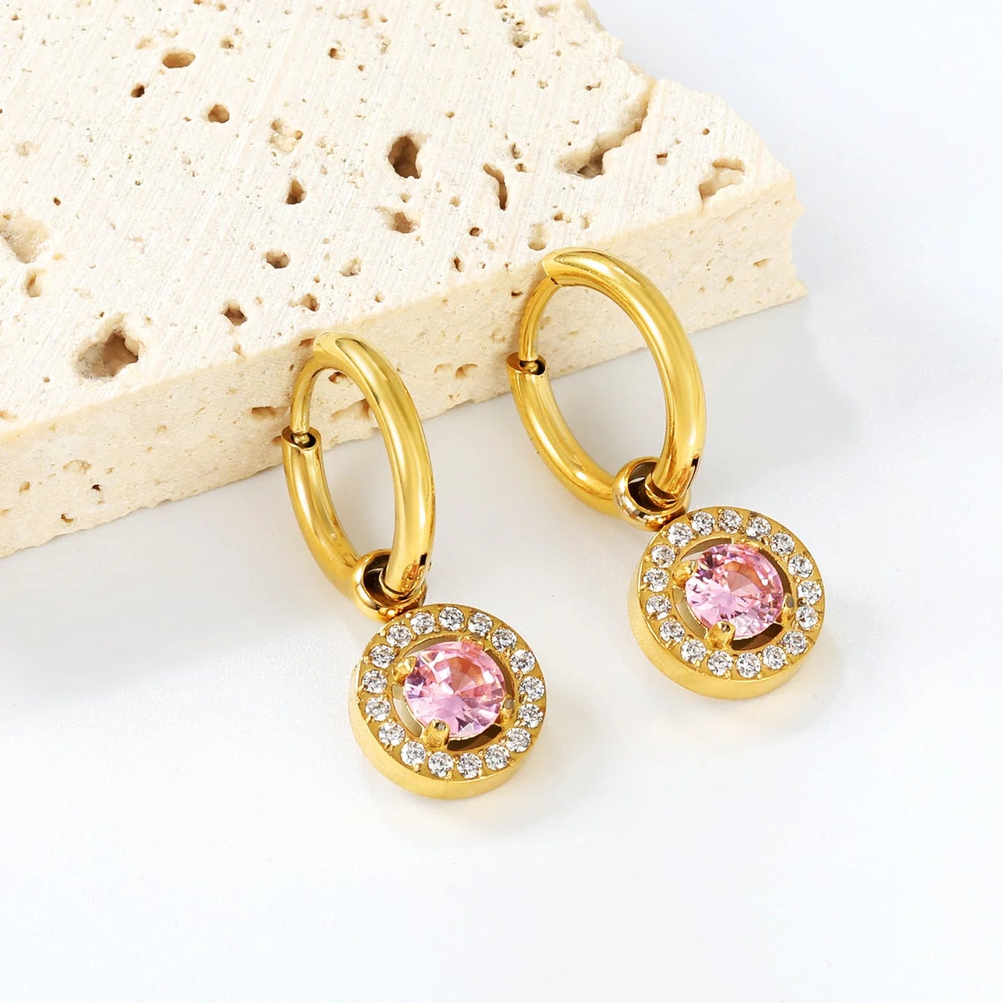 Hypoallergenic 304L Stainless Steel Zircon Earrings | Everyday Luxury