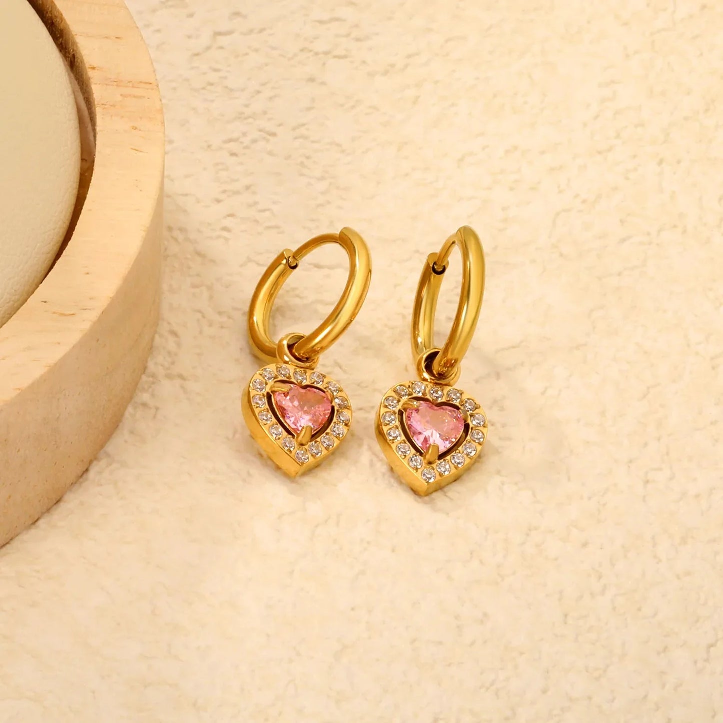 Bulk 304L Stainless Steel Heart Halo Hoops | Romantic Jewelry Factory