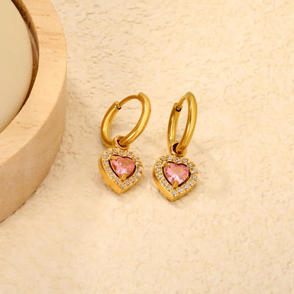 Bulk 304L Stainless Steel Heart Halo Hoops | Romantic Jewelry Factory