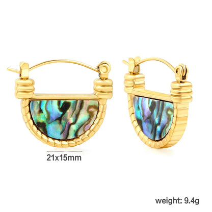 Bulk Stainless Steel Abalone Shell Hoops | Natural Inlay Supplier