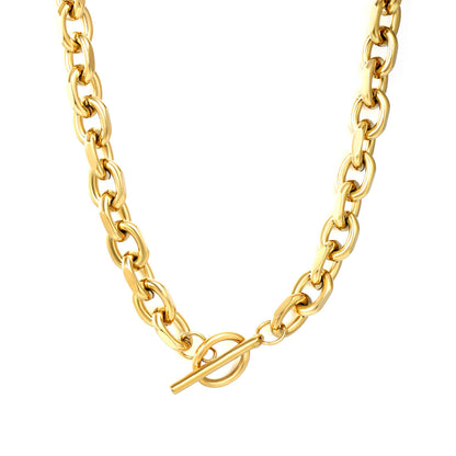 Wholesale 304L Stainless Steel Heavy OT Buckle Necklace
