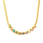 304L Stainless Steel Jewelry Factory: Rainbow Zircon Necklace