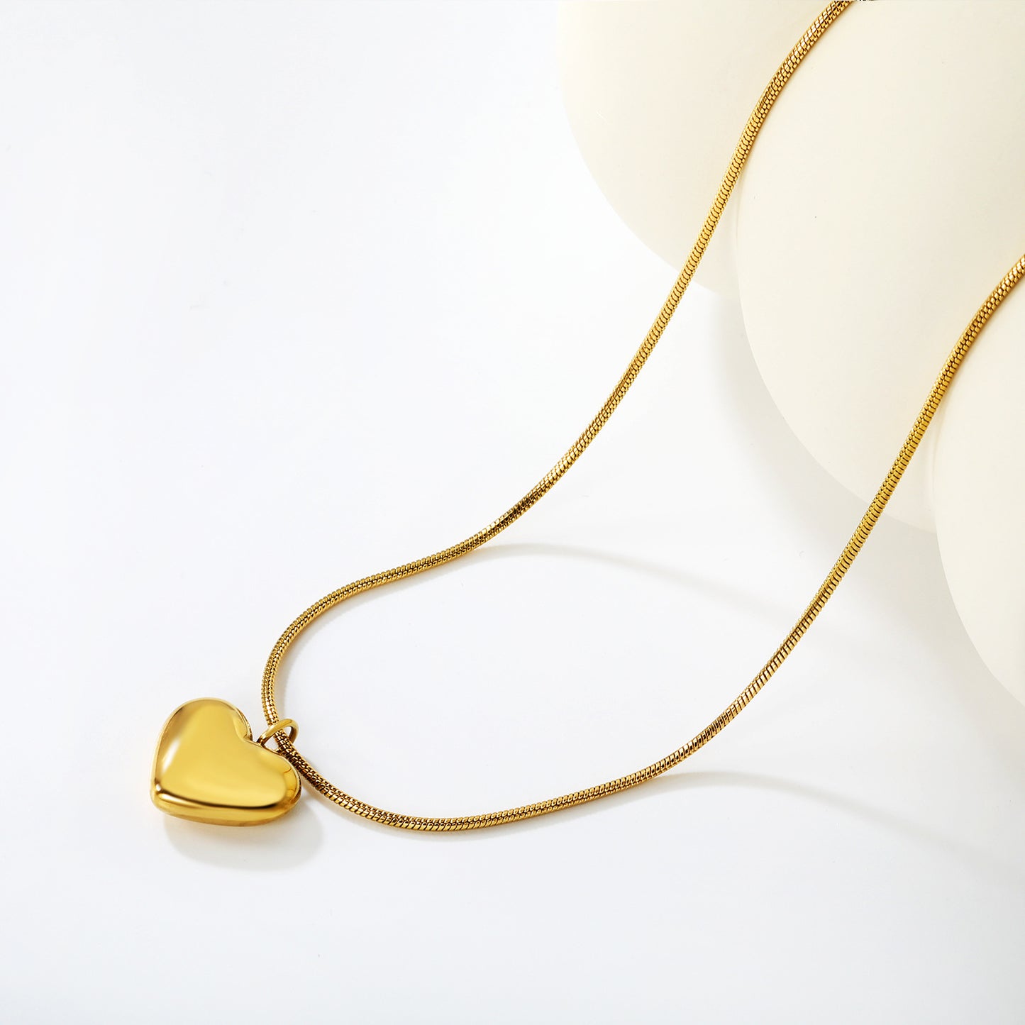 Wholesale 304L Stainless Steel Heart Necklace - 40+5cm Chain