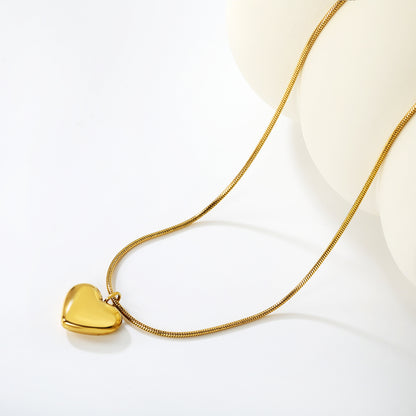 Wholesale 304L Stainless Steel Heart Necklace - 40+5cm Chain