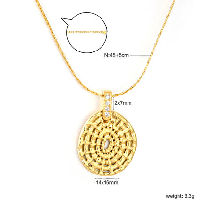 Wholesale 304L Stainless Steel Necklace Woven Oval Zircon Jewelry